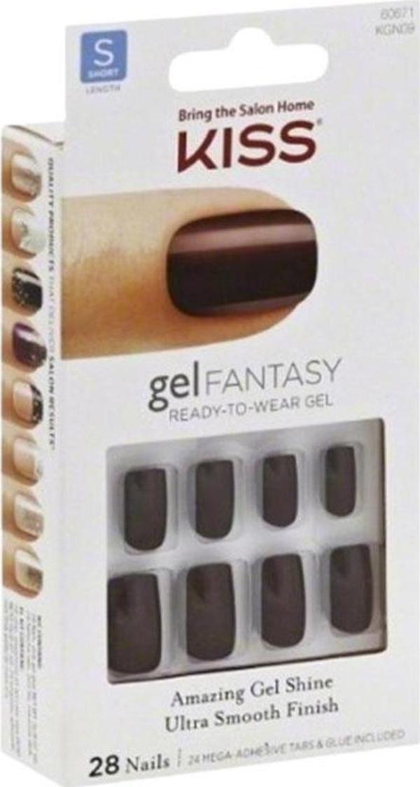 Kiss Gel Fantasy Parlak Bordo Takma Tırnak 60671 - Image 1
