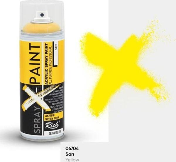 Rich Spray-X Paint Sprey Boya 400 ml SARI - Image 1