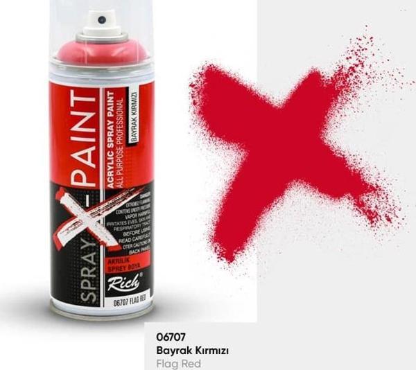 Rich Spray-X Paint Sprey Boya 400 ml BAYRAK KIRMIZI - Image 1