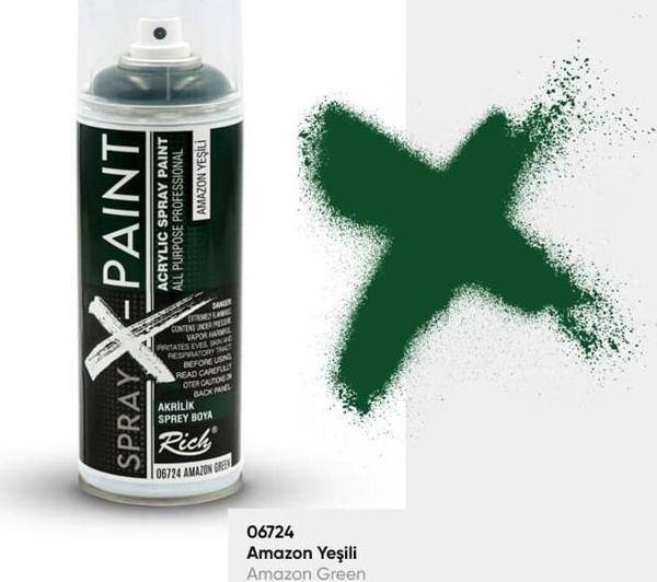 Rich Spray-X Paint Sprey Boya 400 ml AMAZON YEŞİLİ - Image 1