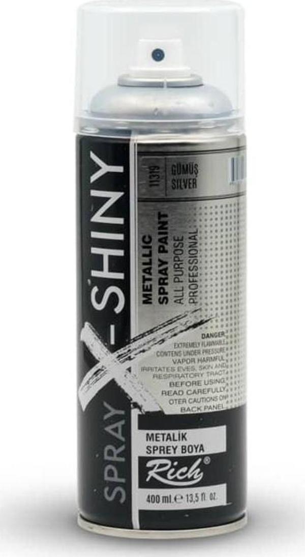 Rich Spray-X Paint Sprey Boya 400 ml GÜMÜŞ - Image 1