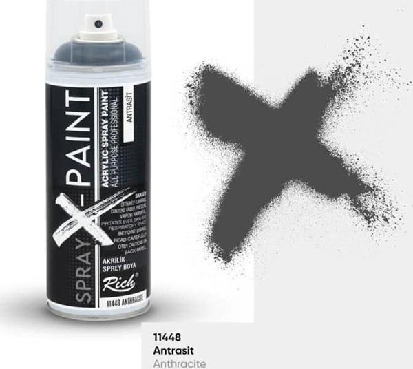 Rich Spray-X Paint Sprey Boya 400 ml ANTRASİT - Image 1