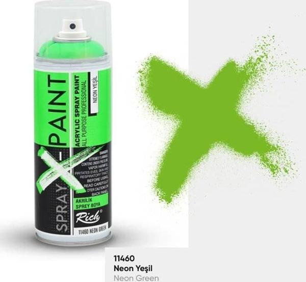 Rich Spray-X Paint Sprey Boya 400 ml NEON YEŞİL - Image 1