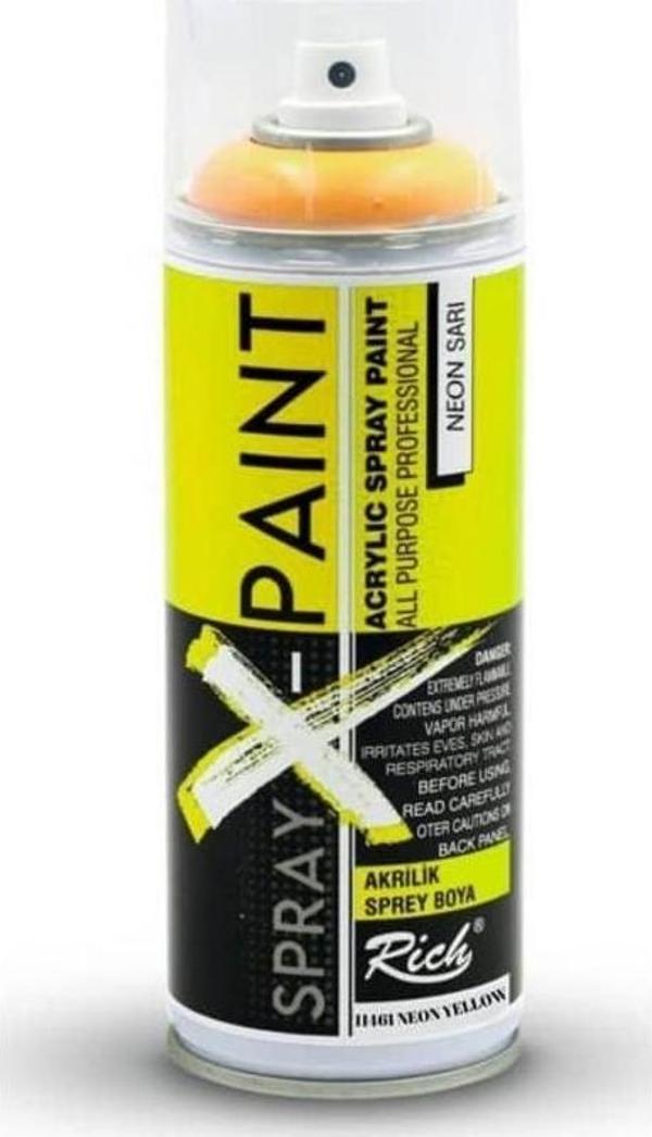 Rich Spray-X Paint Sprey Boya 400 ml NEON SARI - Image 1
