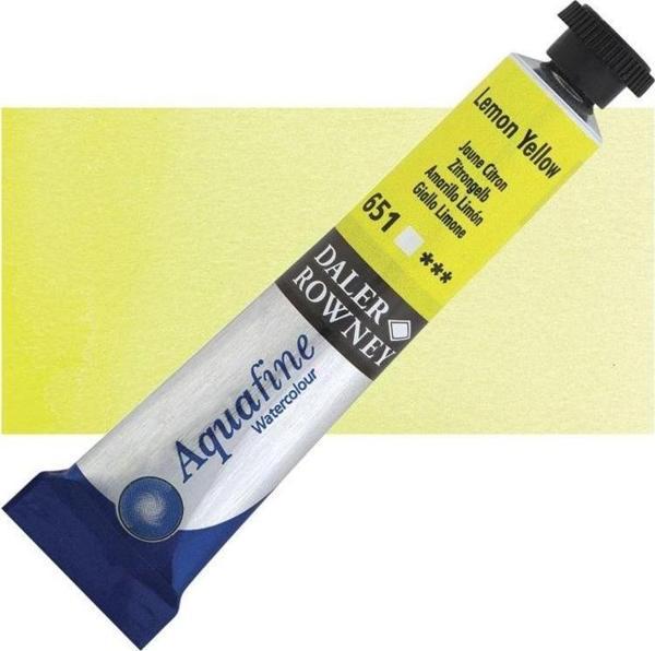 Daler Rowney Aquafine Tüp Suluboya 8 ml 651 LEMON YELLOW - Image 1