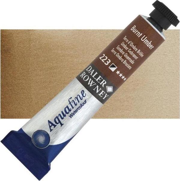 Daler Rowney Aquafine Tüp Suluboya 8 ml 223 BURNT UMBER - Image 1