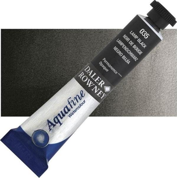 Daler Rowney Aquafine Tüp Suluboya 8 ml 035 LAMP BLACK - Image 1