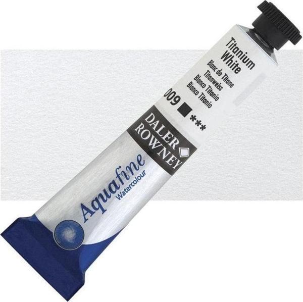Daler Rowney Aquafine Tüp Suluboya 8 ml 009 TITANIUM WHITE - Image 1