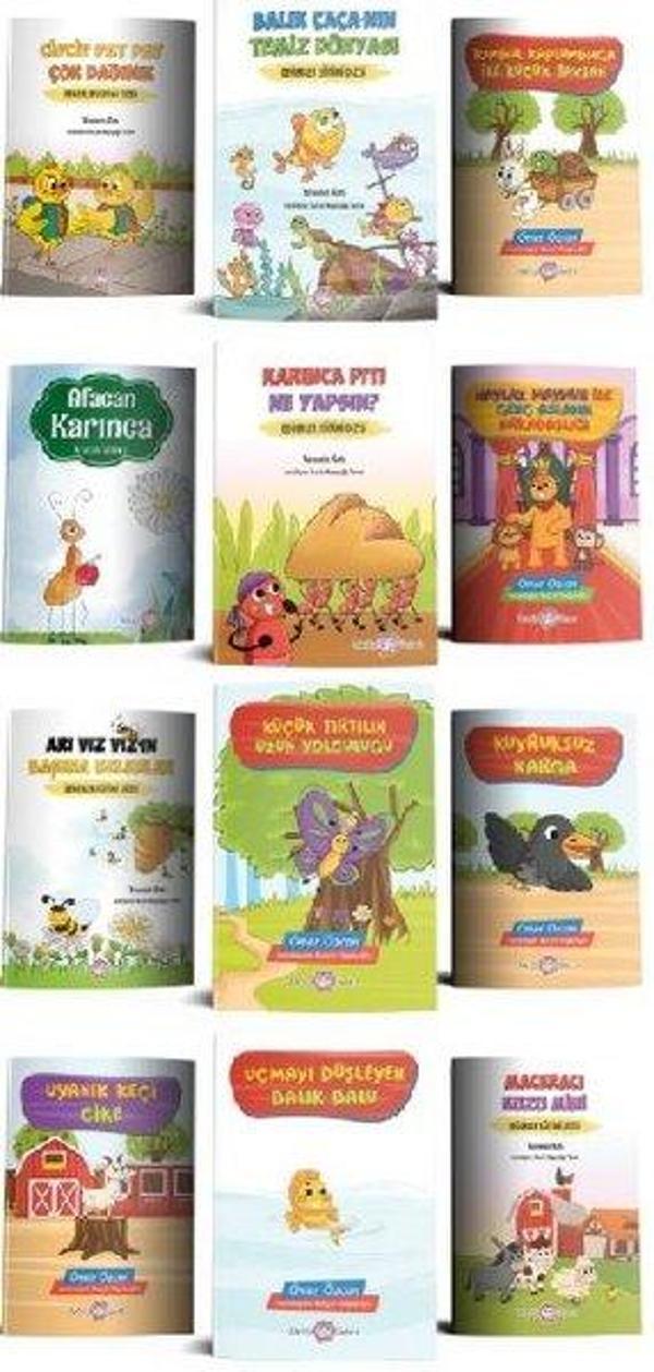 Sevimli Hayvanlar Hikaye Seti - 12 Kitap Takım - Akıllı Zebra - Image 1