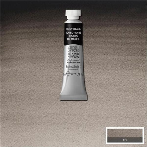 Winsor & Newton Professional Sulu Boya 5 ml. 331 Ivory Black - Image 1