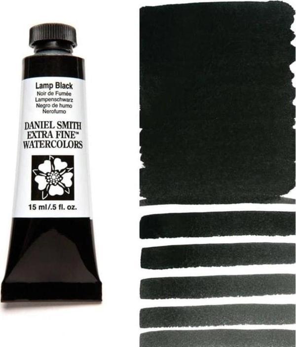 Daniel Smith Extra Fine Tüp Suluboya 15 ml Seri 1 Lamp Black - Image 1