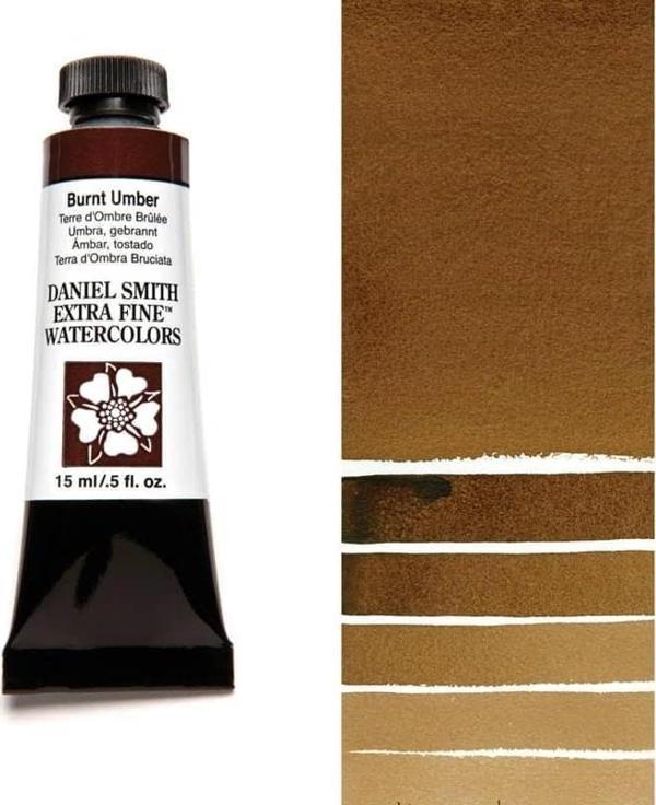 Daniel Smith Extra Fine Tüp Suluboya 15 ml Seri 1 Burnt Umber - Image 1