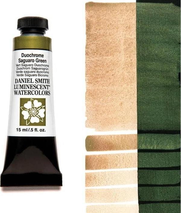 Daniel Smith Extra Fine Tüp Suluboya 15 ml Seri 1 Duochrome Saguaro Green (Luminescent) - Image 1