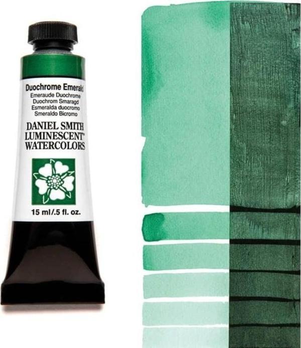 Daniel Smith Extra Fine Tüp Suluboya 15 ml Seri 1 Duochrome Emerald (Luminescent) - Image 1