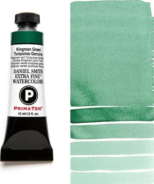 Daniel Smith Extra Fine Tüp Suluboya 15 ml Seri 5 Kingman Green Turquoise Genuine (PrimaTek) - Image 1