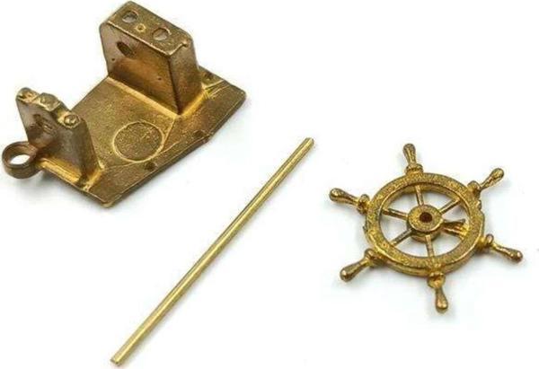 Gvn Art Maket Pirinç Maket Gemi Dümen Çarkı Seti 19 Mm N17G - Image 1