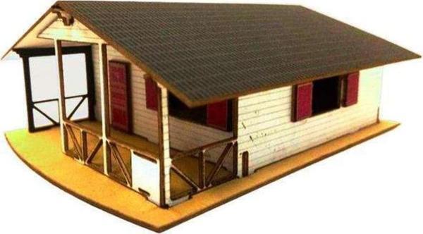 Güven Sanat Gvn Art Maket Verandalı Dağ Evi 1100 Beyaz - Image 1