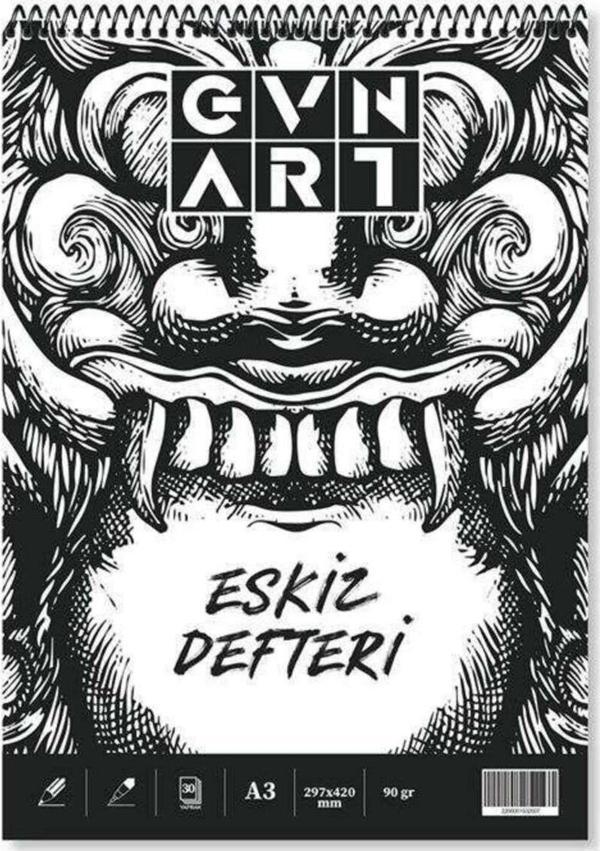 Gvn Art Eskiz Defteri Üstten Spiralli Ivory 140 G A3 30 Yaprak - Image 1