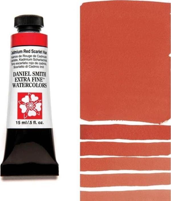 Daniel Smith Extra Fine Tüp Suluboya 15 ml Seri 3 Cadmium Red Scarlet Hue - Image 1