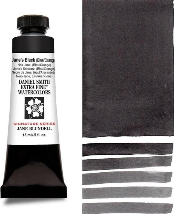 Daniel Smith Extra Fine Tüp Suluboya 15 ml Seri 1 Black (Blue/Orange) - Image 1
