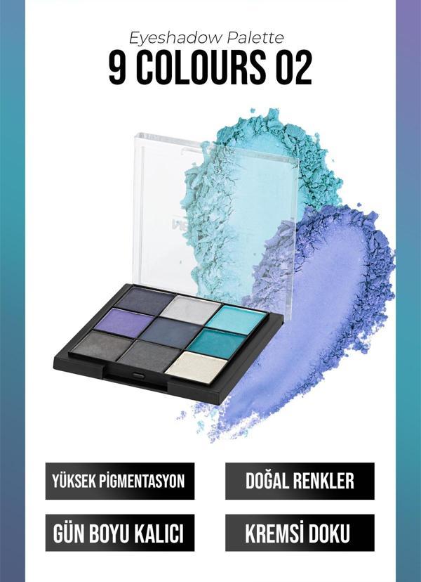 New Well Eyeshadow Palette 9 Colours No 02 - Image 1