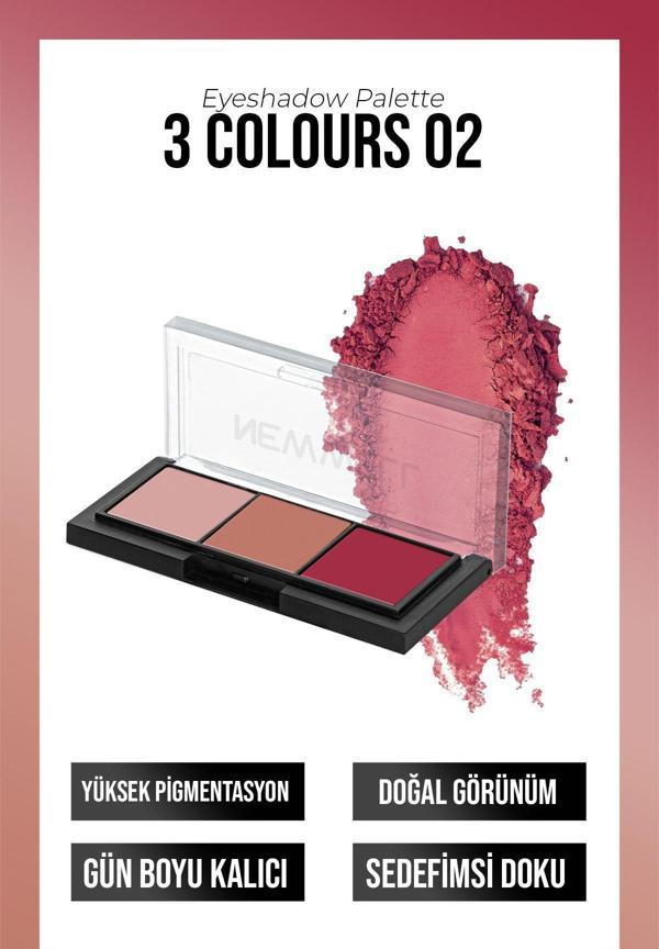 New Well Porcelain Make Up 3lü Far Paleti No02 - Image 1
