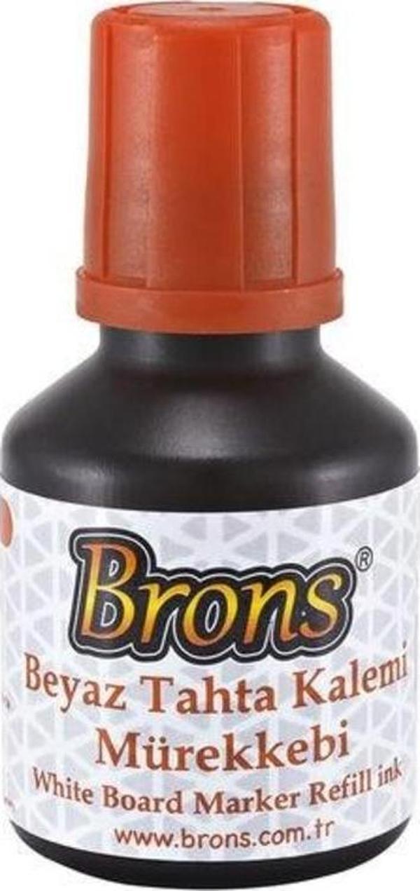 Brons Beyaz Tahta Kalemi Mürekkebi 30 cc. Turuncu - Image 1