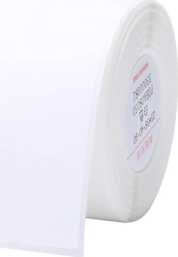 Niimbot T25 x 38 + 40 100 Adet Kablo için Beyaz Etiket (B1,B21S,B3S) - Image 1