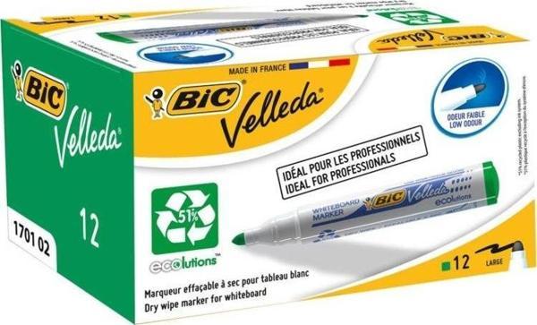 Bic Velleda 1701 Beyaz Tahta Kalemi Yeşil 12'li Kutu - Image 1