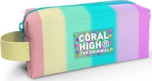 Coral High Renkli Çizgili Desenli Kalem Çantası 22070 - Image 1