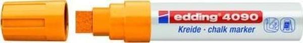 Edding 4090 Kara Tahta ve Cam için Likit Tebeşirli Kalem 15 mm Kesik Uç FOSFORLU TURUNCU - Image 1