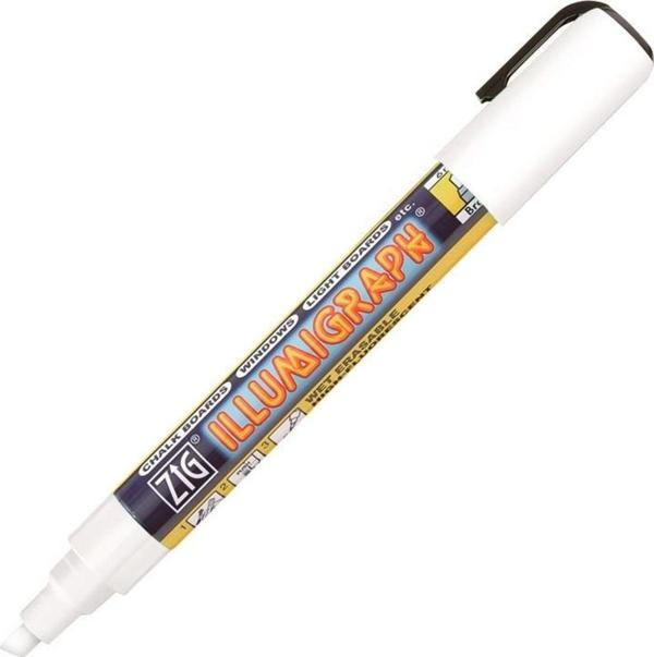 Zig Illumigraph Marker Sıvı Tebeşir Kalemi BEYAZ - Image 1