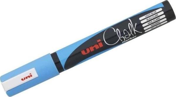 Uni Chalk 1.8-2.5 mm Yuvarlak Uç Su Bazlı Sıvı Tebeşir Kalemi A.Mavi - Image 1