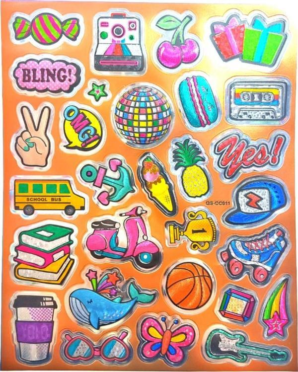 Metalik Sticker Stiker Defter Planlayıcı Etiket (QS011)-25x20 cm- Parti Notaljik - Image 1