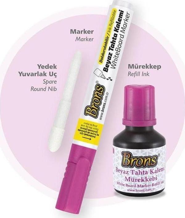 Brons Doldurulabilir Tahta Kalemi Seti Pembe (Kalem + Mürekkep + Yedek Uç) - Image 1