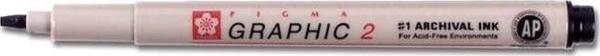 Sakura Pigma Graphic Kesik Uçlu Çizim Kalemi 2 mm SİYAH - Image 1