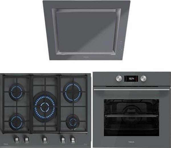 Teka Ankatre Set Gri ( Hlb 8400 Fırın- Gzc 75330 Xb 5 Gözlü Ocak-Teka Dlv 68660 St Davlumbaz - Image 1
