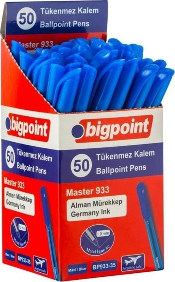 Bigpoint Tükenmez Kalem Master 1.0mm Mavi 50'li Kutu - Image 1