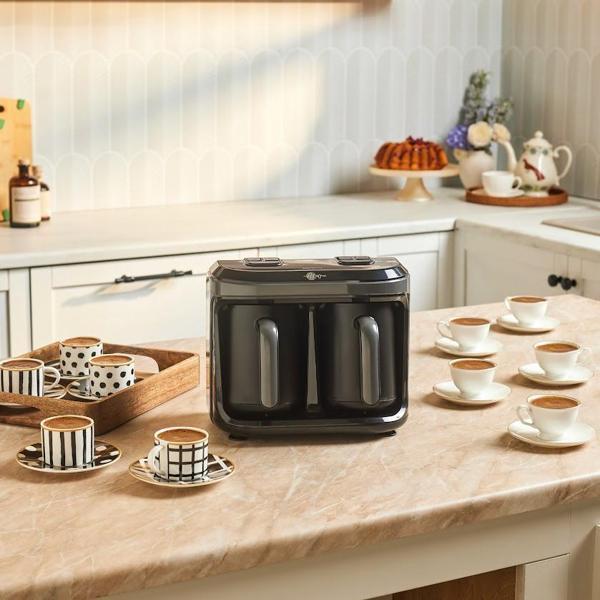 Karaca Hatır Hüp Düet Aroma İkili Türk Kahve Makinesi Space Gray - Image 1