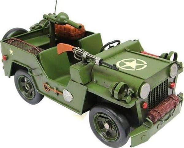 T.Concept Dekoratif Vintage Metal Askeri Jeep - Image 1