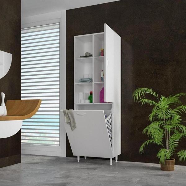 Modilayn Tek Kapaklı Sepetli Banyo Dolabı - Image 1