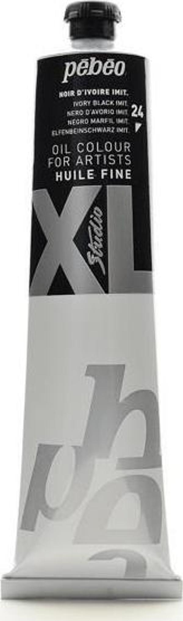 Pebeo Huile Fine XL Yağlı Boya 200 ml. 24 Ivory Black Imit. - Image 1