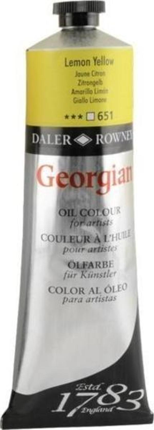 Daler Rowney Georgian Yağlı Boya 225 ml 651 Lemon Yellow - Image 1