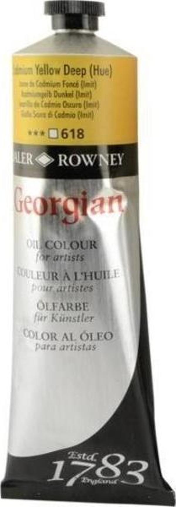 Daler Rowney Georgian Yağlı Boya 225 ml 618 Cadmium Yellow Deep Hue - Image 1