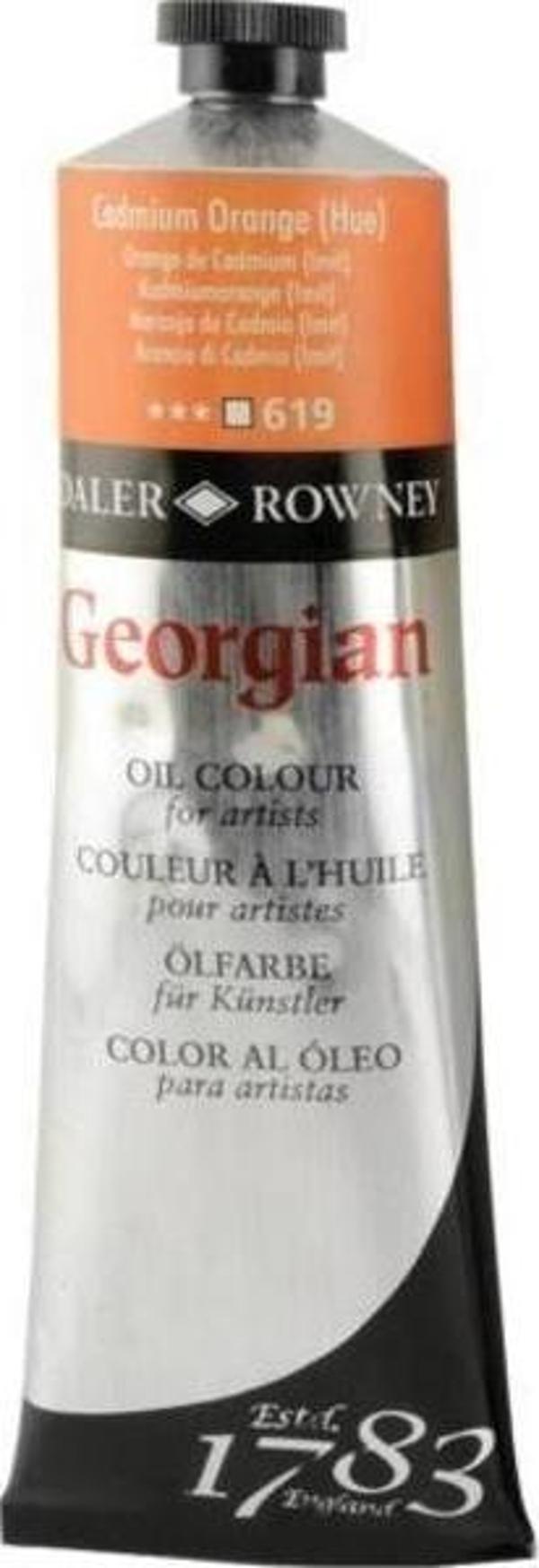 Daler Rowney Georgian Yağlı Boya 225 ml 619 Cadmium Orange Hue - Image 1
