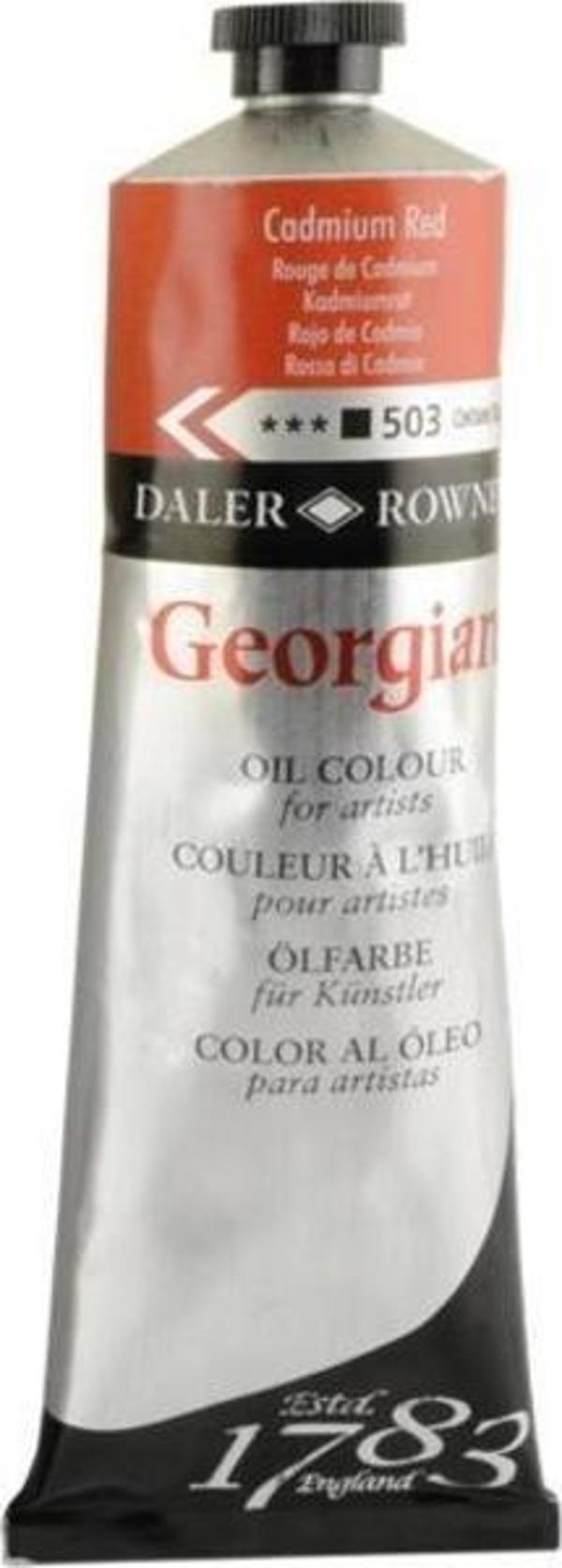 Daler Rowney Georgian Yağlı Boya 225 ml 503 Cadmium Red Hue - Image 1