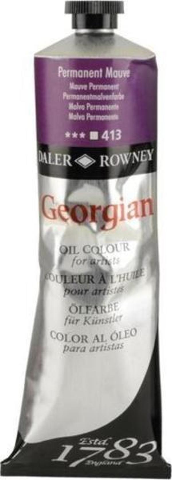 Daler Rowney Georgian Yağlı Boya 225 ml 413 Permanent Mauve - Image 1