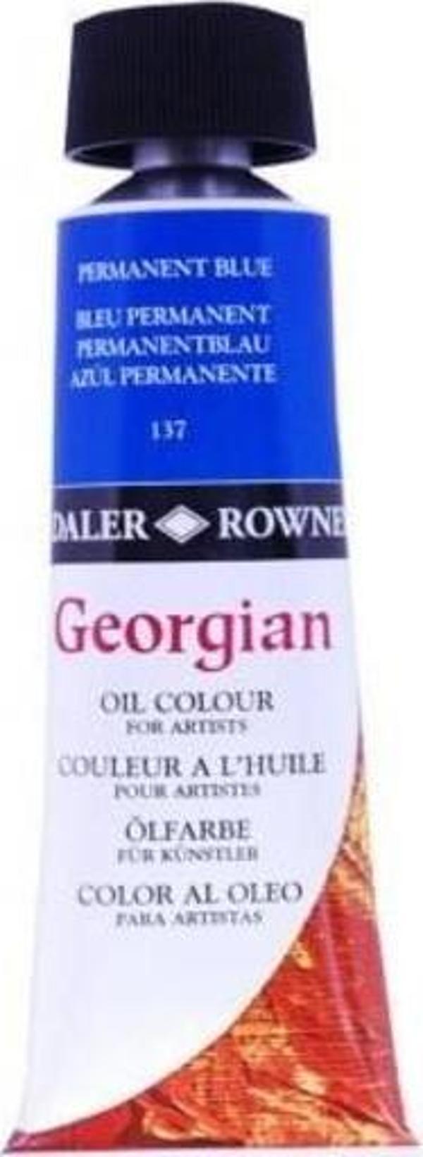 Daler Rowney Georgian Yağlı Boya 225 ml 137 Permanent Blue - Image 1