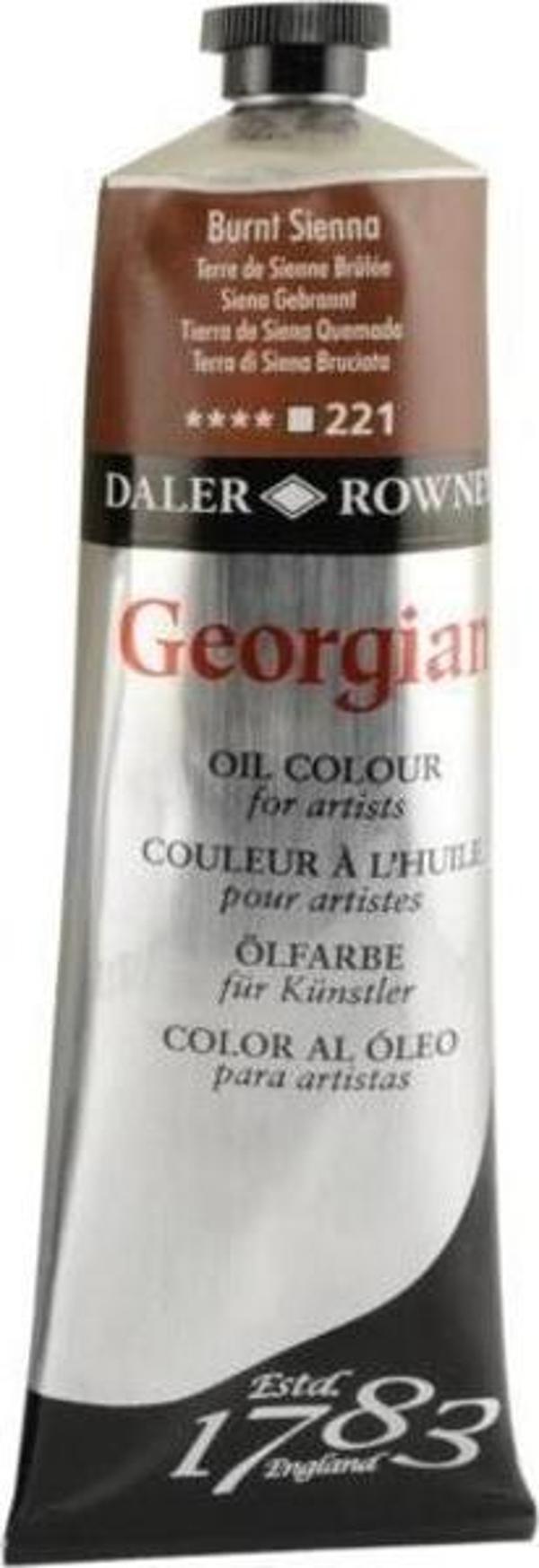 Daler Rowney Georgian Yağlı Boya 225 ml 221 Burnt Sienna - Image 1