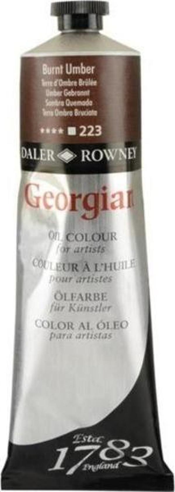 Daler Rowney Georgian Yağlı Boya 225 ml 223 Burnt Umber - Image 1